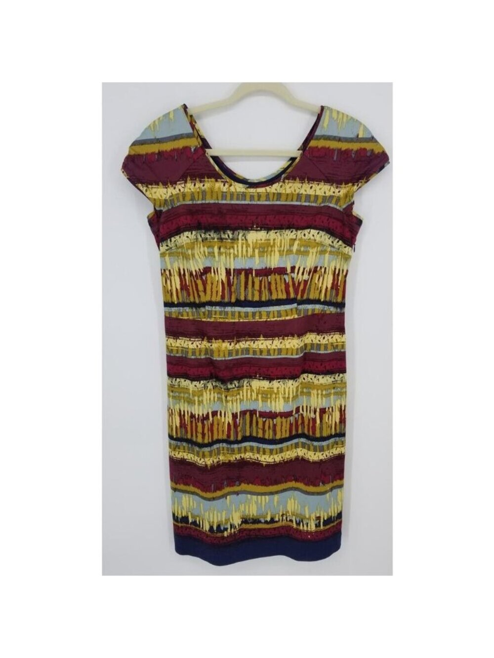 Pendleton Abstract Sheath Dress 10 Cotton Cap Sleeves Scoop Neck Southwestern